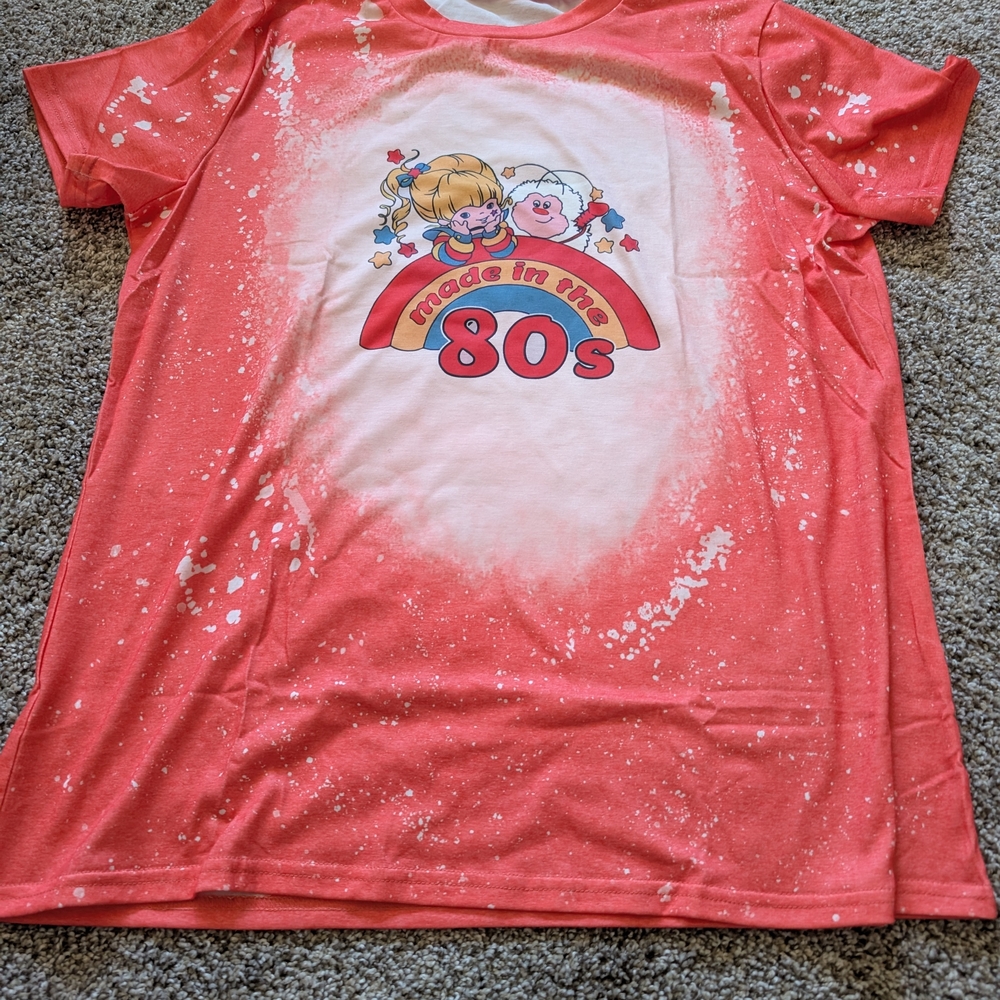 New! Made In The 80s Retro Strawberry Shortcake Shirt - Coral Pink L